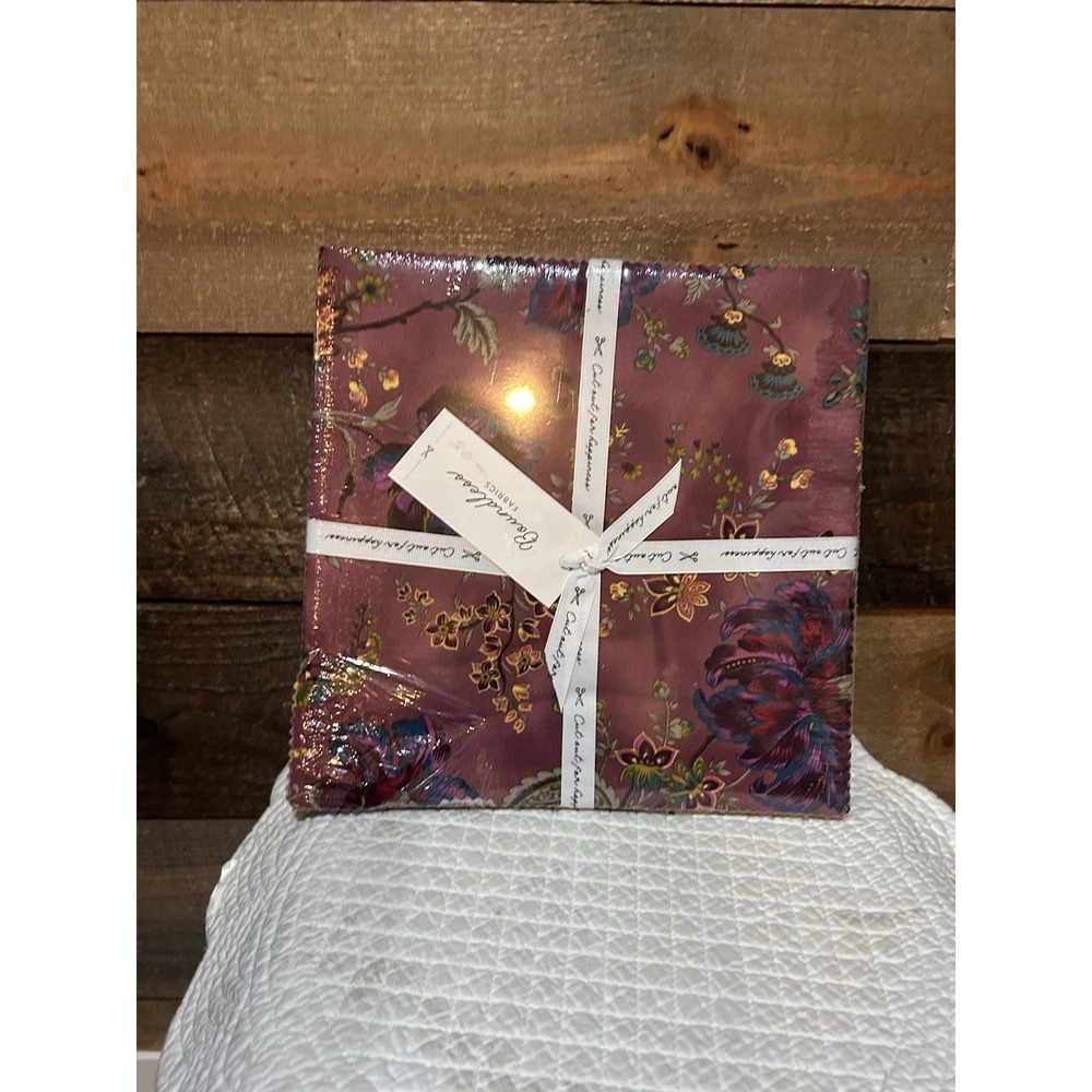 Amethyst Layer Cake 10" Square Fabric Pack Boundless Burgundy Floral